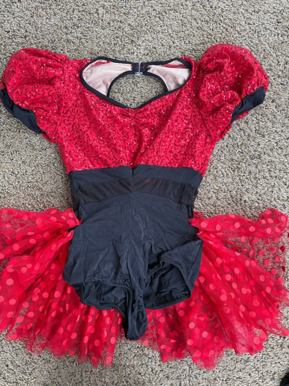 Weissman Red and Black Sequin Tutu Dance Costume